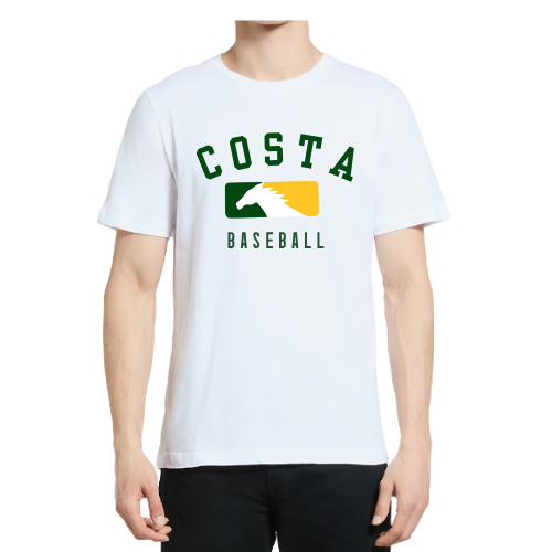 White T-Shirt - Costa Baseball