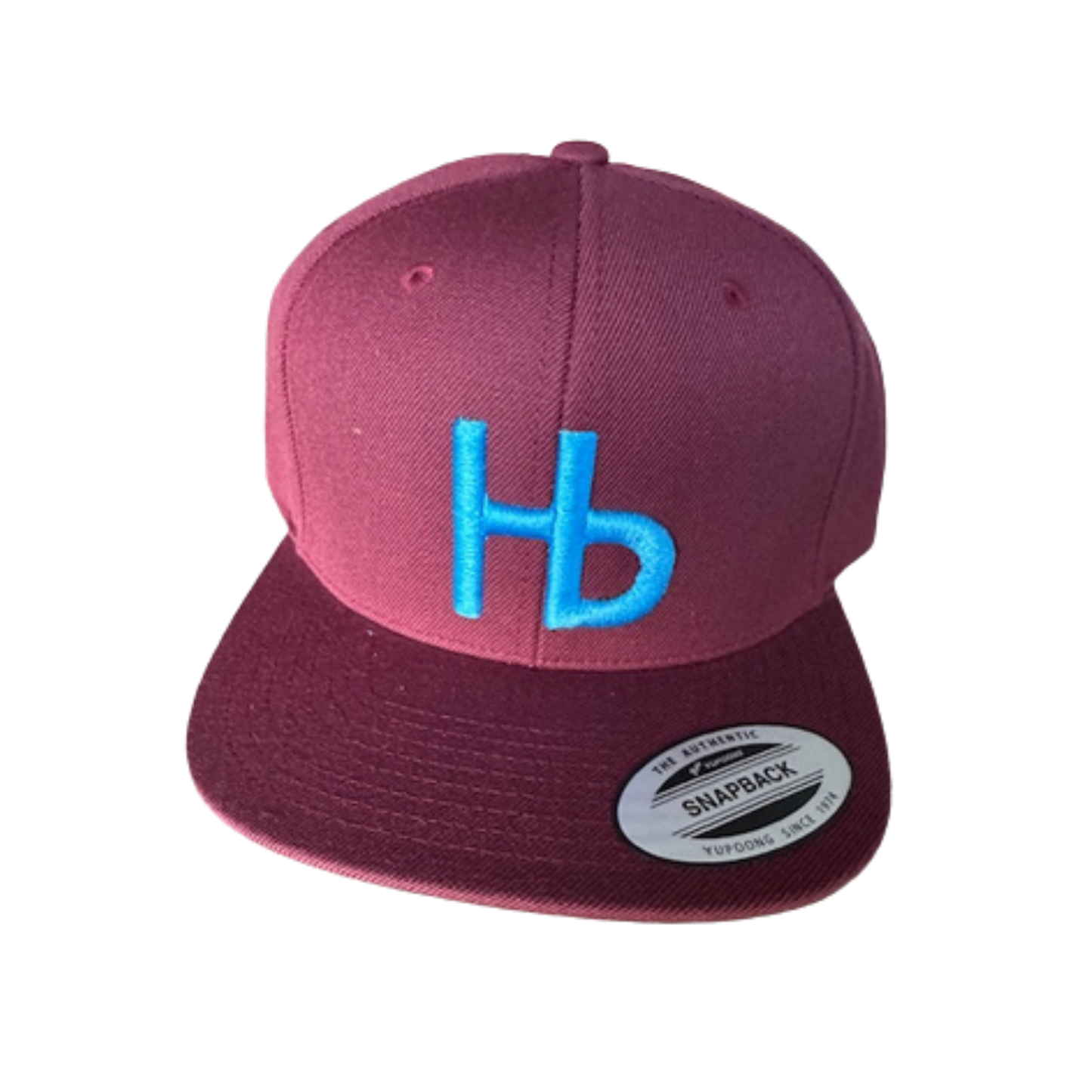 HBLL Embroidered Cap (Maroon Cap with Light Blue Logo)