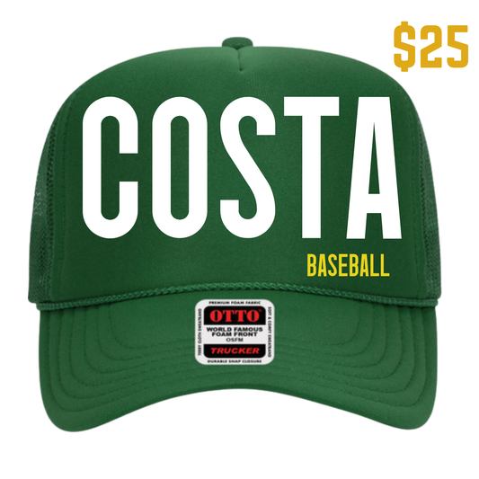 Kelly Green Trucker Hat - Costa Baseball
