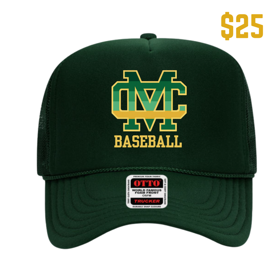 Forest Green Trucker Hat with Retro Logo - Costa Baseball