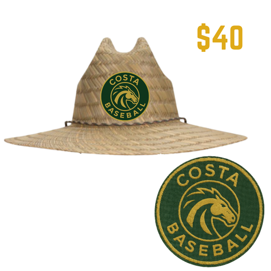 Lifeguard Hat with Embroidered Patch - Costa Baseball