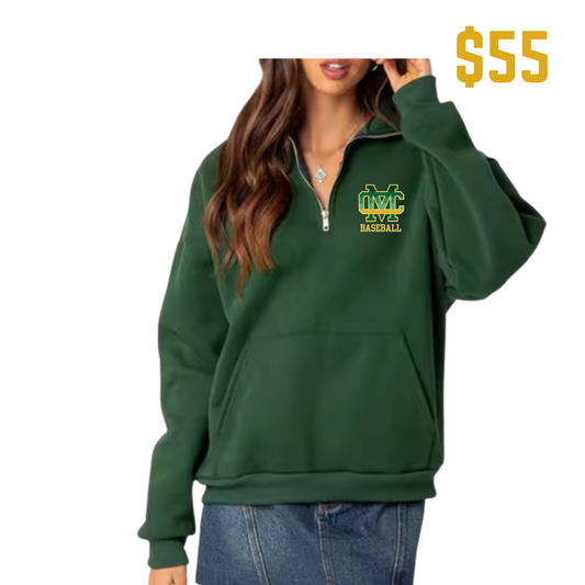 Women's Quarter Zip Pullover - Costa Baseball