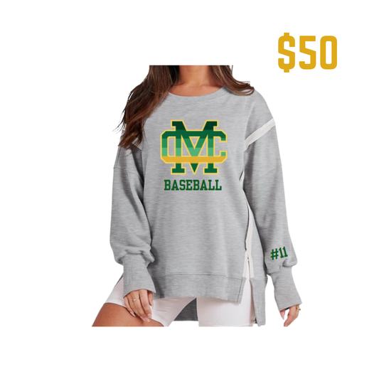 Women's Gray Sweatshirt - Costa Baseball