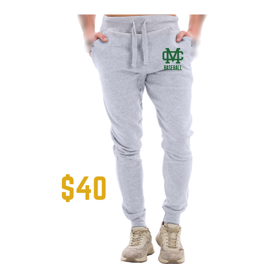 Unisex Gray Sweatpants Joggers - Costa Baseball
