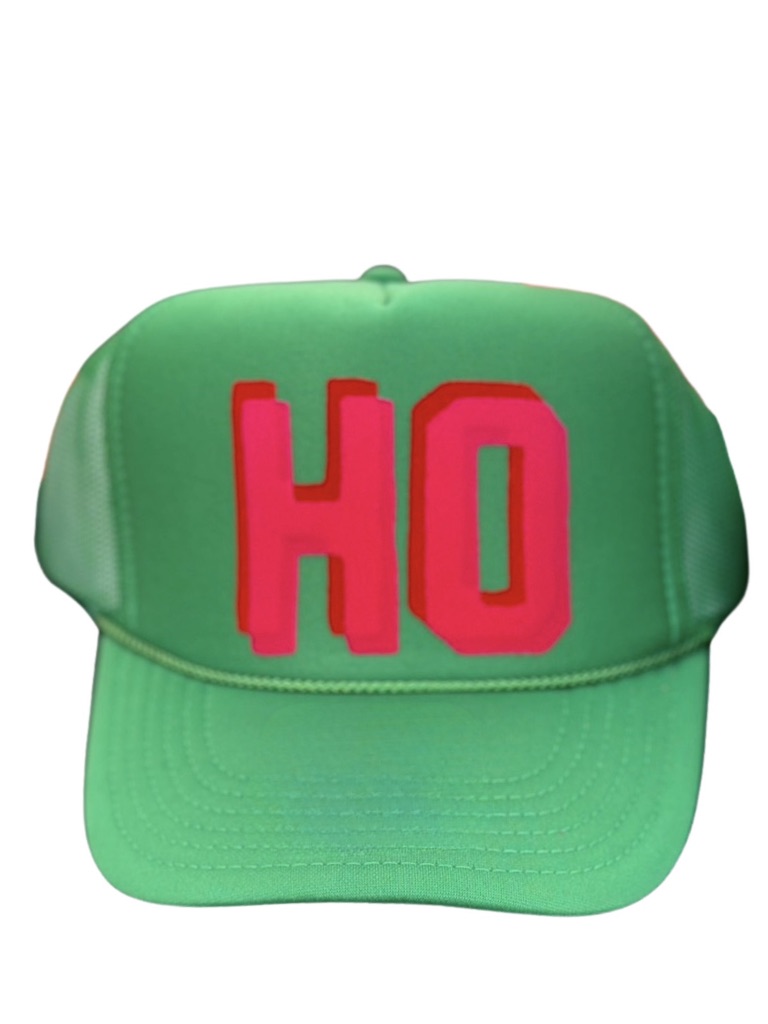 Holiday Trucker Hat HO HO HO