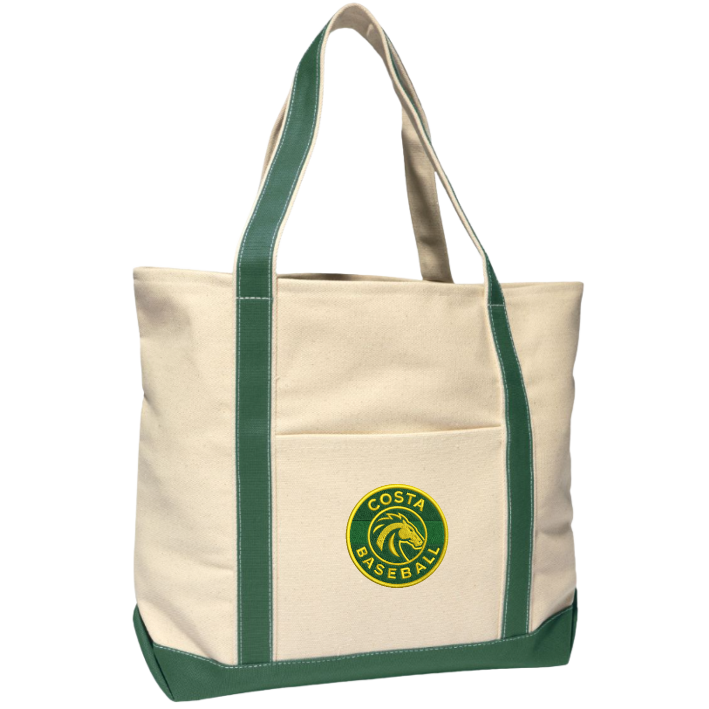 Tote with Embroidered Patch - Costa Baseball