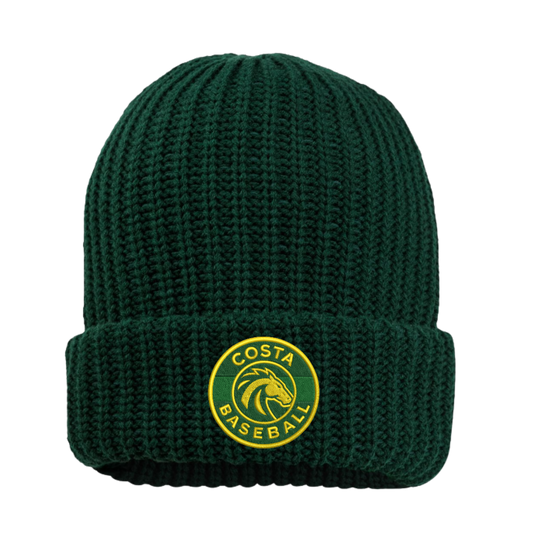 Beanie with Embroidered Patch - Costa Baseball