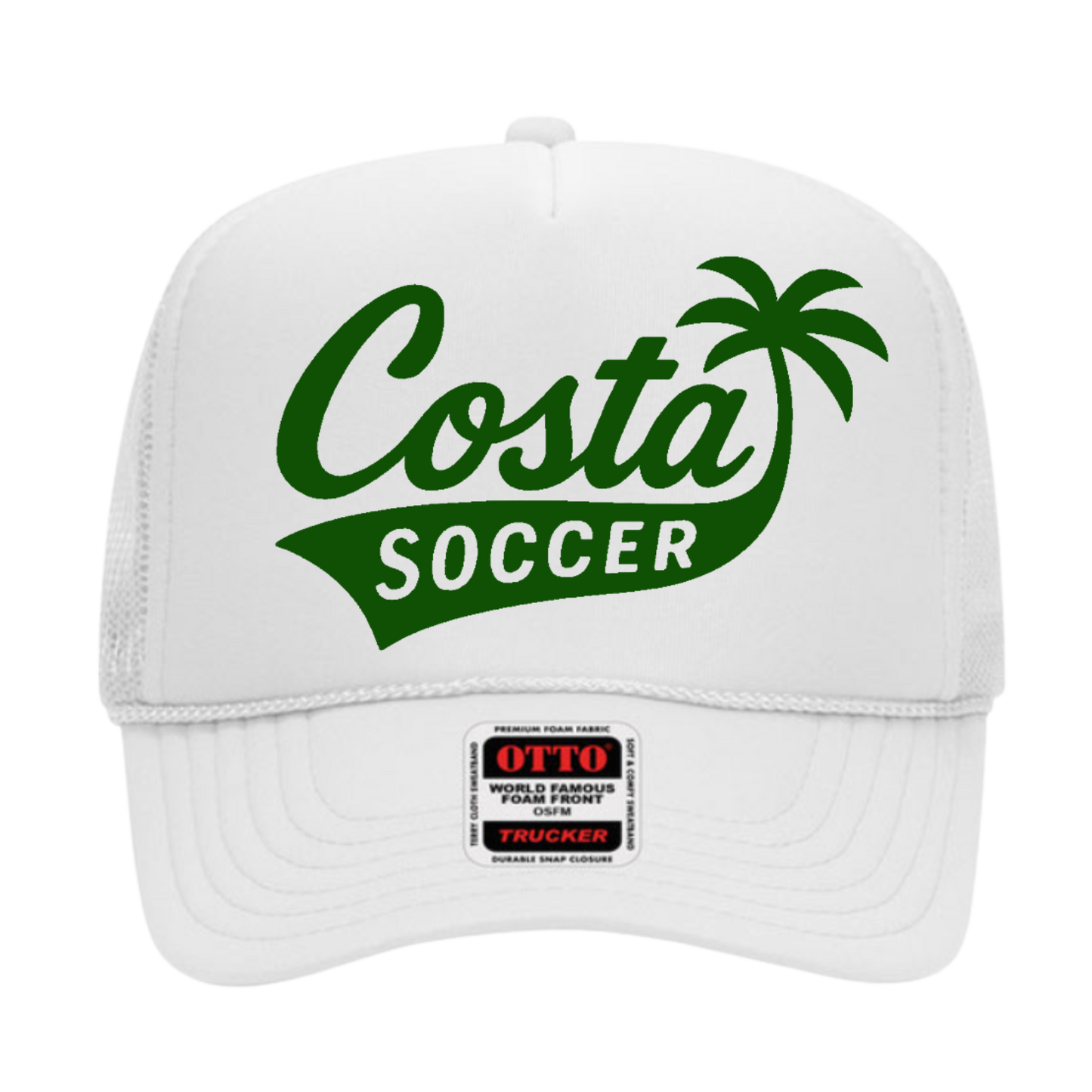 White Trucker Hat - Costa Soccer