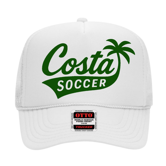 White Trucker Hat - Costa Soccer