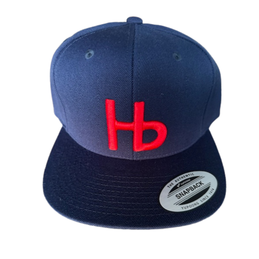 HBLL Embroidered Cap (Navy with Red Logo)
