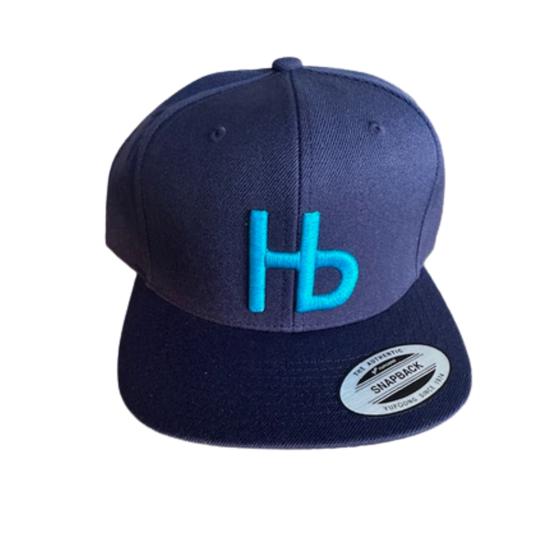 HBLL Embroidered Cap (Navy Cap with Aqua Logo)