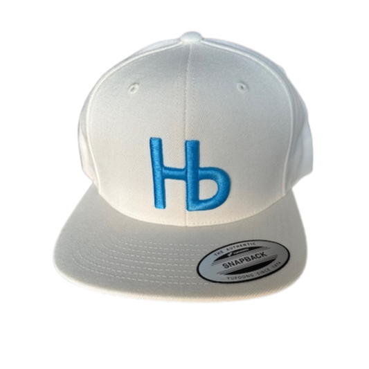 HBLL Embroidered Cap (Cream Cap with Aqua Logo)