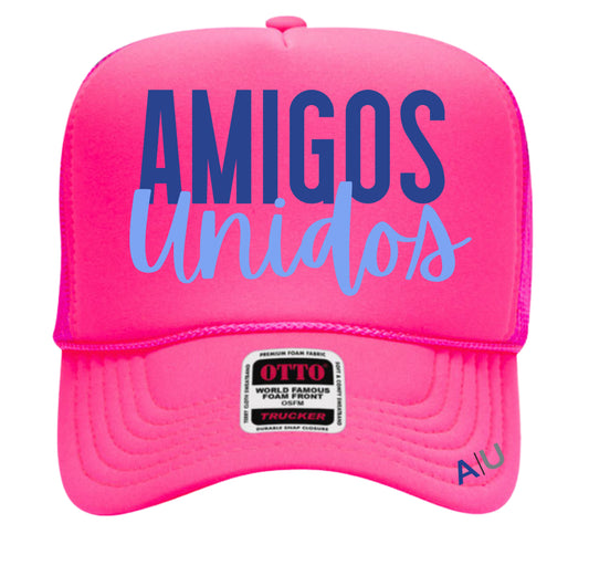 Amigos Unidos Trucker Hat Pink (To be delivered by Sandy Quigley)