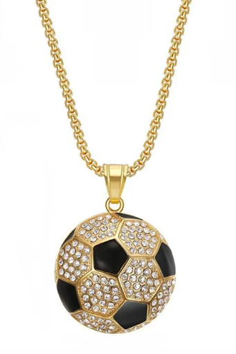 Soccer Parent Party  - Rhinestone Soccer Necklace