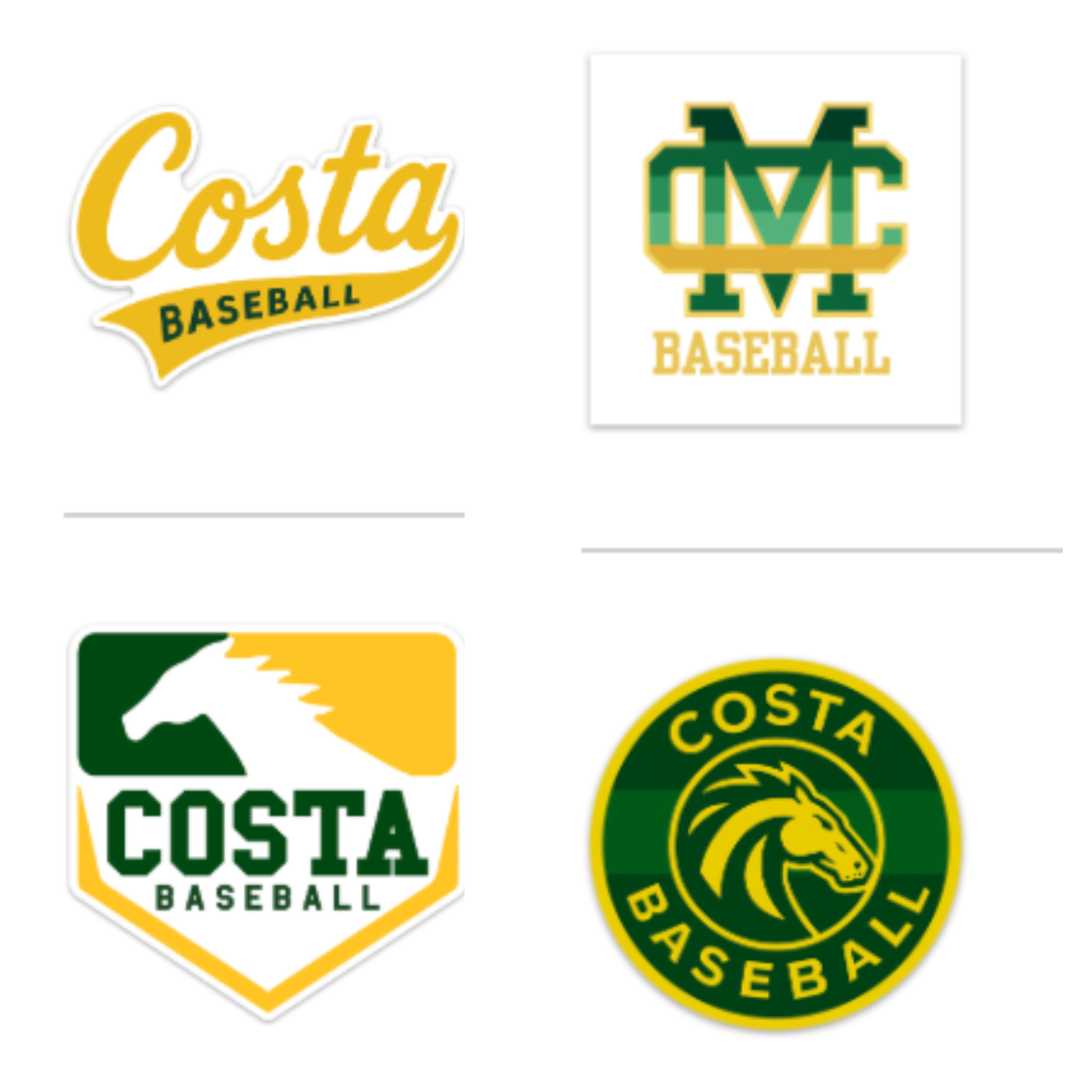 Stickers - Costa Baseball (4 options)